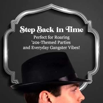 Kangaroo Black Stovepipe Hat - Versatile Costume Accessory for Ringmasters, Vampires, Abraham Lincoln - Black Top Hat, Magicians Hat, Fits Kids, Men & Women