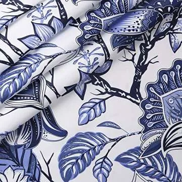 Lush Decor 84" Jacobean Curtains in Blue - 2 Panels