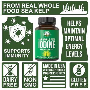 Organic Kelp Iodine Supplement for Energy & Immunity
