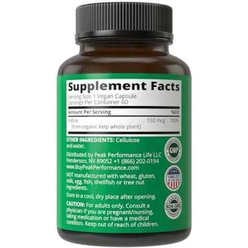 Organic Kelp Iodine Supplement for Energy & Immunity