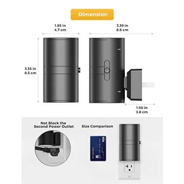 L LOHAS LED Night Light, Bright Night Light, Night Lights Plug into Wall, 5000K Daylight White, Dimmable Night Lights with Light Sensor, Decorative Night Lights for Hallway Bathroom Kitchen, 2 Pack