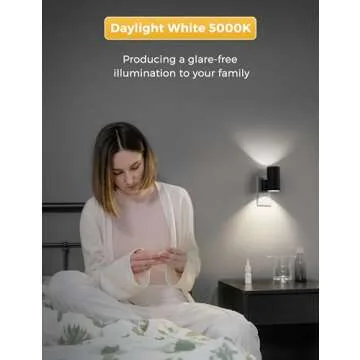 L LOHAS LED Night Light, Bright Night Light, Night Lights Plug into Wall, 5000K Daylight White, Dimmable Night Lights with Light Sensor, Decorative Night Lights for Hallway Bathroom Kitchen, 2 Pack