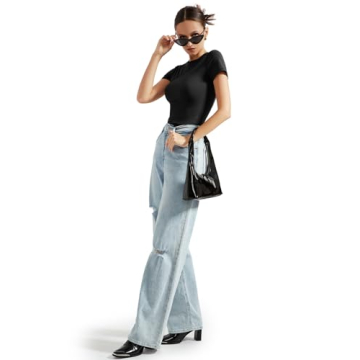 SUUKSESS Women Double Lined Fitted Tee Ultra Soft Crop Top