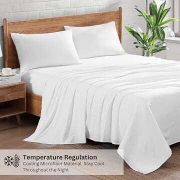 Casa Platino Queen Bed Sheets Set - Soft and Cozy Microfiber for All Seasons