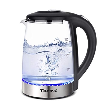TOPWIT Electric Kettle: Fast Boiling Glass Tea Kettle 2.0L