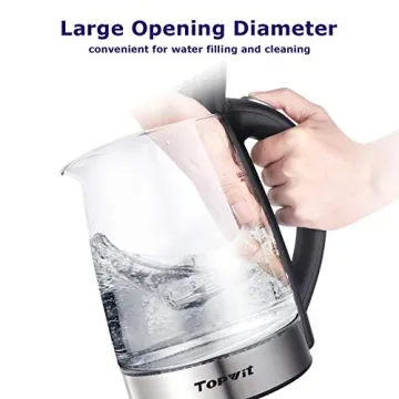 TOPWIT Electric Kettle: Fast Boiling Glass Tea Kettle 2.0L