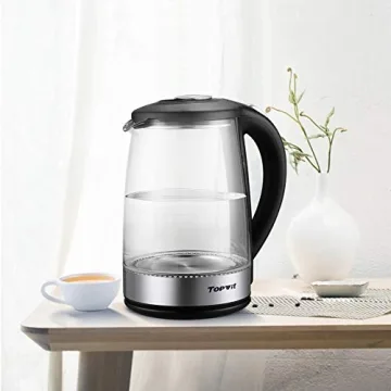 TOPWIT Electric Kettle: Fast Boiling Glass Tea Kettle 2.0L