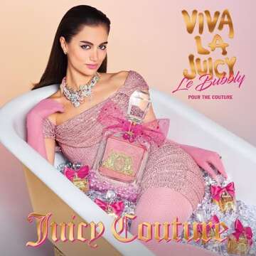 Juicy Couture Viva La Juicy Le Bubbly Eau De Parfum, Luxury Women's Perfume with Notes of Champagne Inspired Pink Berries, Gardenia, Jasmine & Amber - Fruity & Sweet, EDP Spray, 1.7 Fl Oz