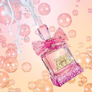 Juicy Couture Viva La Juicy Le Bubbly Eau De Parfum, Luxury Women's Perfume with Notes of Champagne Inspired Pink Berries, Gardenia, Jasmine & Amber - Fruity & Sweet, EDP Spray, 1.7 Fl Oz