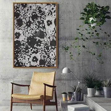 SIGNWIN Canvas Wall Art Black and White Flowers Canvas Prints Home Artwork Decoration for Living Roo...