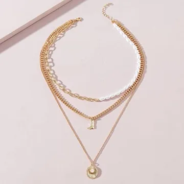 Cowboy Boots Hat Pearl Necklace Stylish Western Jewelry