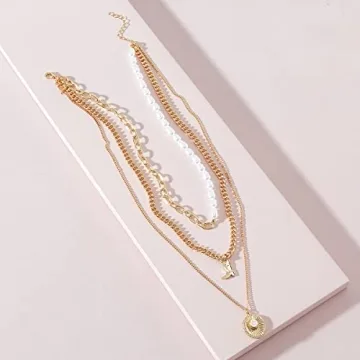 Cowboy Boots Hat Pearl Necklace Stylish Western Jewelry