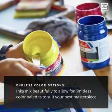 Speedball 4504W Fabric Screenprinting Ink Set