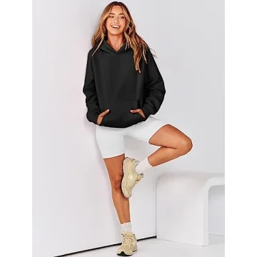 Cozy ANRABESS Women’s Oversized Fleece Hoodie for Fall 2024