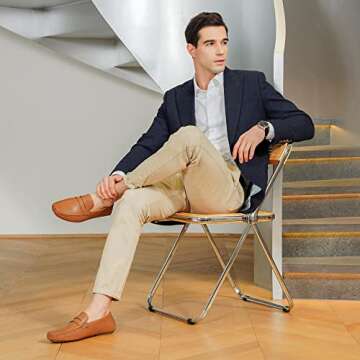 Jousen Men's Loafers Casual Slip On Shoes Soft Penny Loafers for Men Lightweight Driving Boat Shoes ...