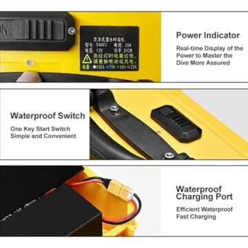 GOYOJO Scuba Dive System 5.5 Hours Rechargeable Scuba Diving Tank with 10m Hose & Diving Breathing Regulator Detachable Scuba Machine, for Recreational Diving & Fishing