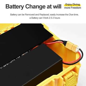 GOYOJO Scuba Dive System 5.5 Hours Rechargeable Scuba Diving Tank with 10m Hose & Diving Breathing Regulator Detachable Scuba Machine, for Recreational Diving & Fishing