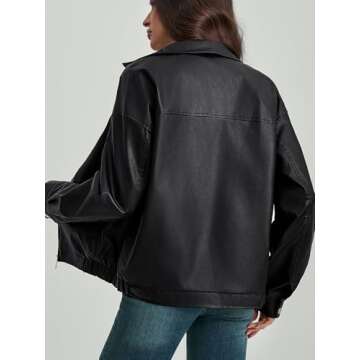 Chic MakeMeChic Faux Leather Shacket for Stylish Women