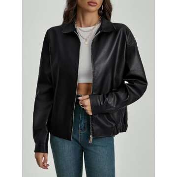 Chic MakeMeChic Faux Leather Shacket for Stylish Women