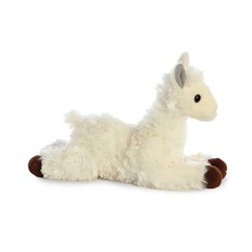 Aurora® Adorable Mini Flopsie™ Llama Stuffed Animal - Playful Ease - Timeless Companions - White 8 Inches