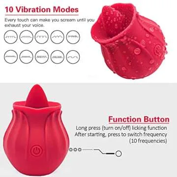 Rose Clitoral Stimulator with Licking Function – Elegant & Powerful