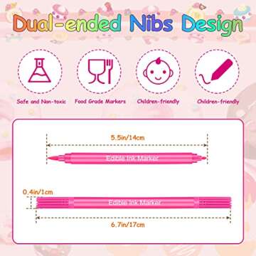 Vibrant Edible Food Coloring Pens for Decorating Baked Goods