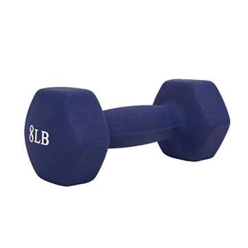 Sunny Health & Fitness Neoprene Dumbbell, Blue (NO. 021-8-PAIR)