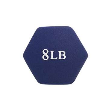 Sunny Health & Fitness Neoprene Dumbbell, Blue (NO. 021-8-PAIR)