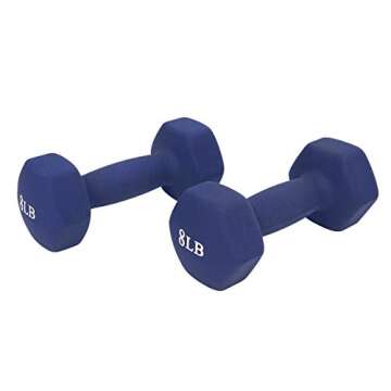 Sunny Health & Fitness Neoprene Dumbbell, Blue (NO. 021-8-PAIR)