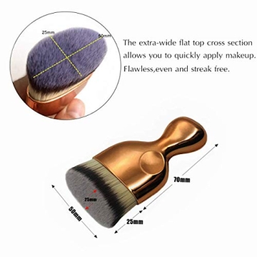 Angled Flat Foundation Brush for Flawless Makeup Application