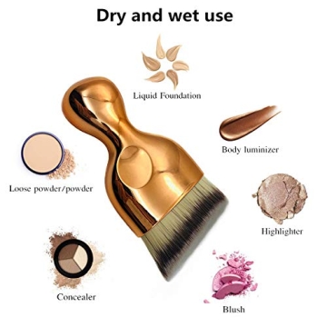 Angled Flat Foundation Brush for Flawless Makeup Application