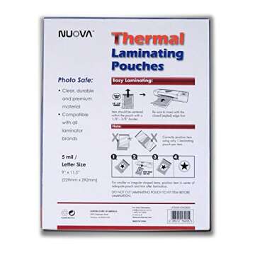 Nuova 200-Pack 5 Mil Thermal Laminating Pouches for All Ages