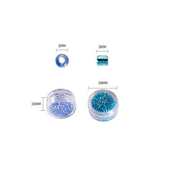 LONGWIN Multicolor 11/0 2mm Glass Seed Beads Approx 9600pcs Crystal Beads in 12 Colors Jewelry Making Supply for DIY Projects, Bracelets, Necklaces, Earrings