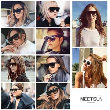 MEETSUN Women Sunglasses Stylish UV400 Protection