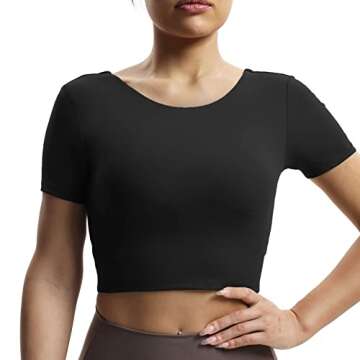 Aoxjox Backless Twist Workout Crop Top for Women