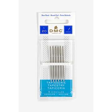 DMC 1767-20 Tapestry Hand Needles, 6-Pack, Size 20