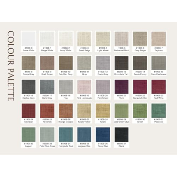 Liz Faux Linen Curtain Fabric Samples - 38 Colors Available