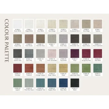 Liz Faux Linen Curtain Fabric Samples - 38 Colors Available