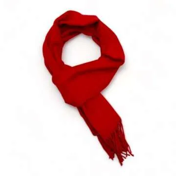 Velurie Women Winter Scarf Elegant Shawl Wrap Men Supreme Comfort Style Cashmere Feel Unisex Exquisite Timeless Design (Red - #19-04)