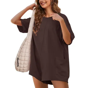 Yeokou Rompers for Women Casual Oversized Athletic Jumpsuits Overalls