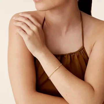 PAVOI Gold Plated Curb Link Bracelet for Women