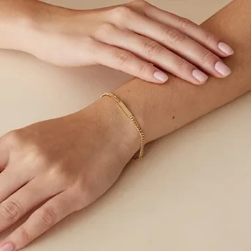 PAVOI Gold Plated Curb Link Bracelet for Women