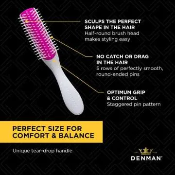 Denman Mini Curl Definer & Styler for Curly Hair
