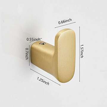 Durable Solid Brass Towel Hooks for Modern Bathrooms