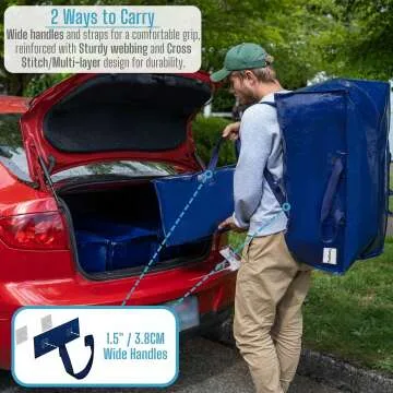 VENO 8 Pack Moving Bags with Backpack Straps