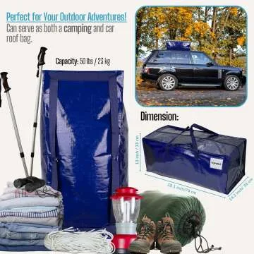 VENO 8 Pack Moving Bags with Backpack Straps