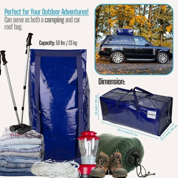 VENO 8 Pack Moving Bags with Backpack Straps