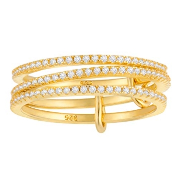 Espere 18K Gold Plated Sterling Silver Dainty Ring