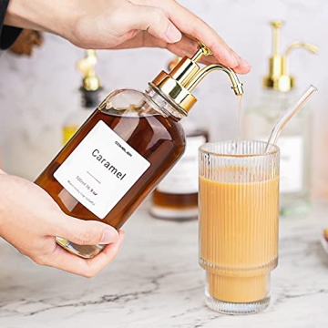 Combler Stylish Coffee Syrup Dispenser Set - 2pcs