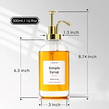 Combler Stylish Coffee Syrup Dispenser Set - 2pcs